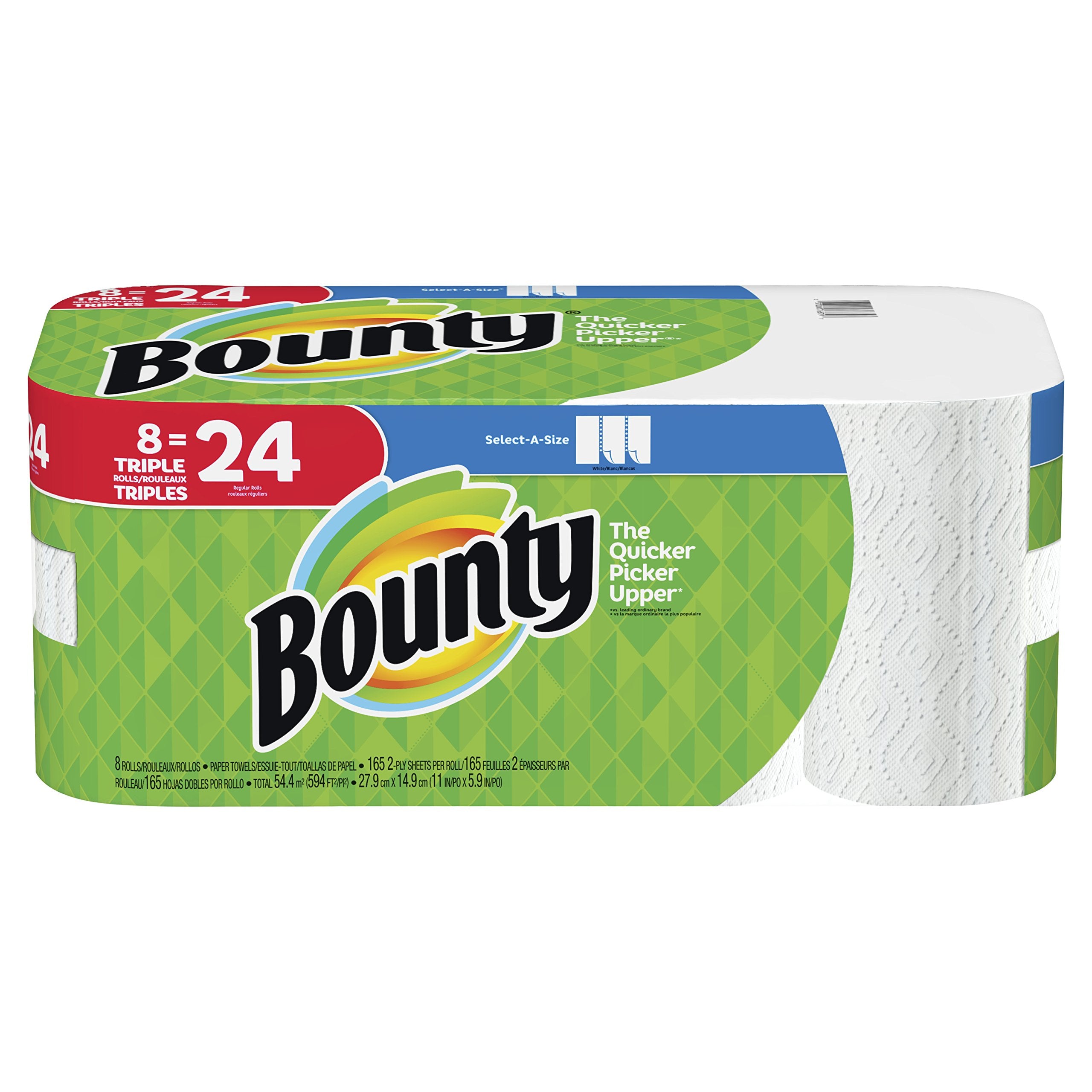 Bounty Paper Towels, Select-A-Size, 8 Triple Rolls