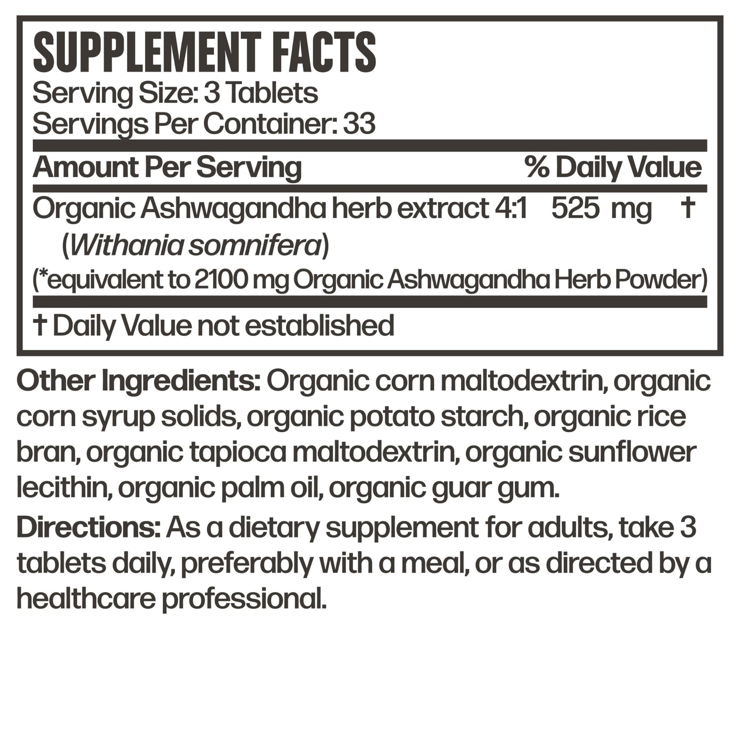 Futurebiotics Certified Organic Ashwagandha, Stress Mood & Energy Support Adaptogenic Herb, Non-GMO, 100 Organic Tablets