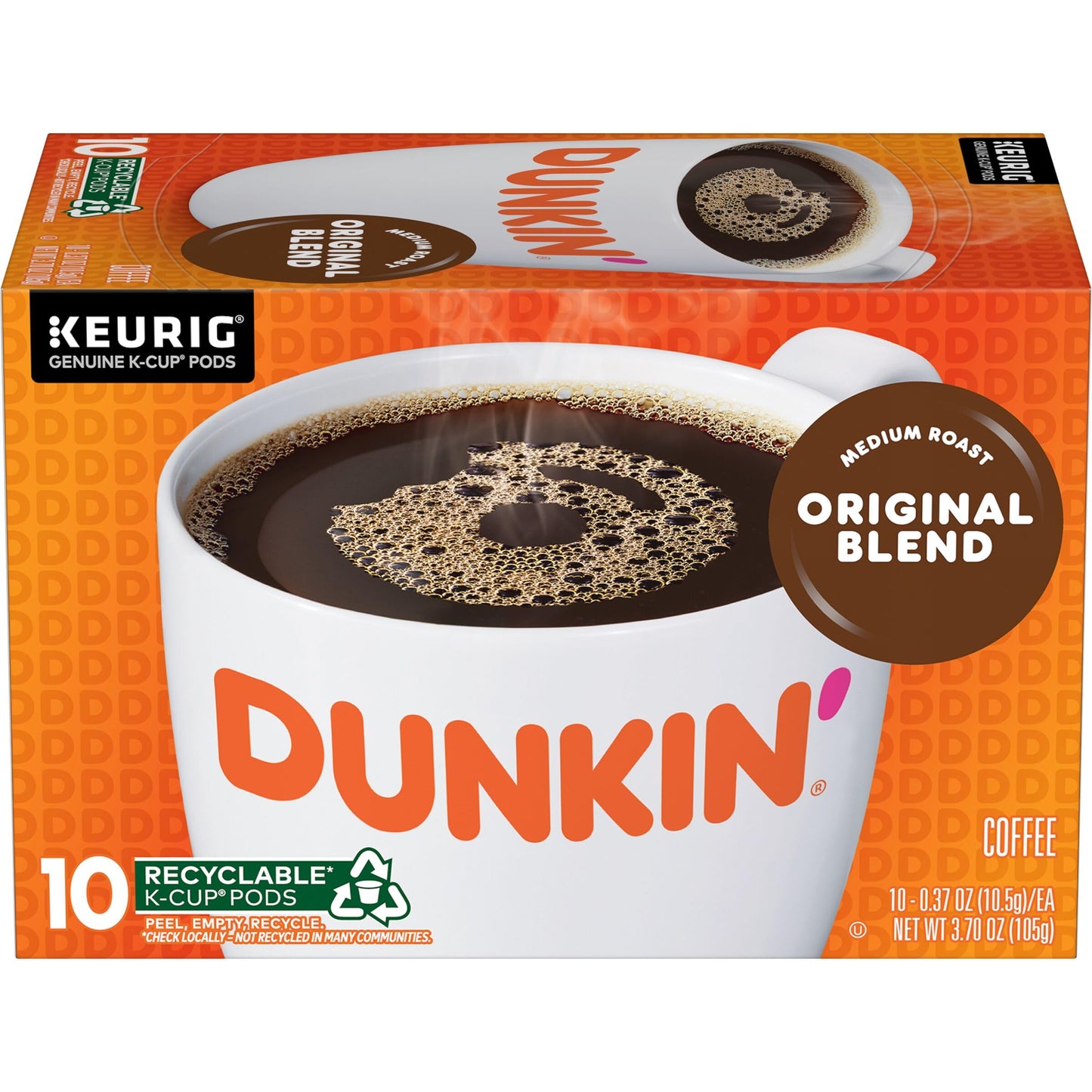 Dunkin' Original Blend Medium Roast Coffee, 60 Keurig K-Cup Pods