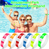 Jetec 48 Pieces Vinyl Wristband Plastic Event Wristband Colored Wristband for Events Concerts Carnivals Nightclubs, Multi-Color (Classic Style)