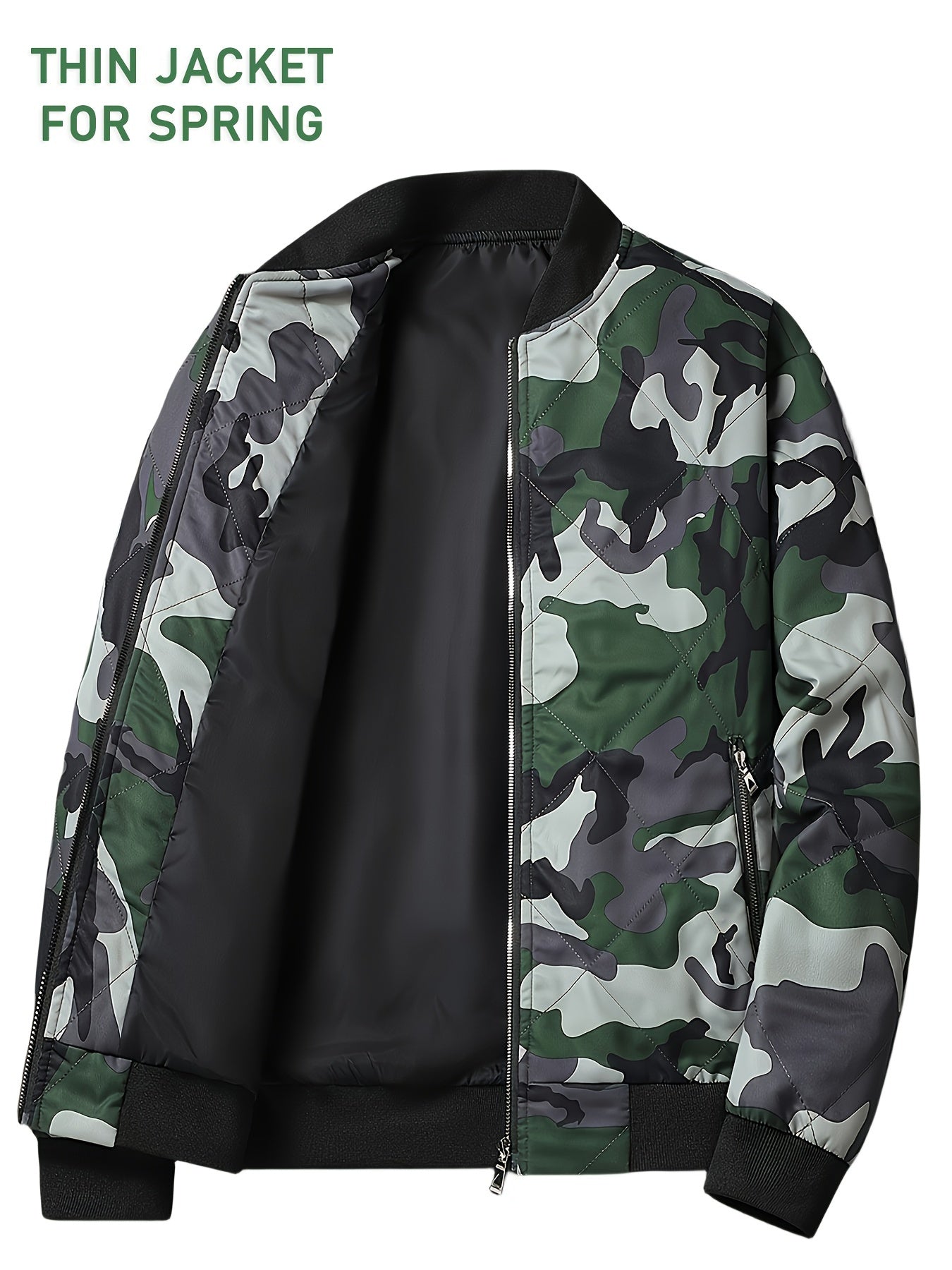Men's Regular Fit Solid Color Sherpa Lined Varsity Jacket, Casual Fleece Lined Baseball Jacket Coat for Winter Autumn