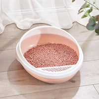 Pet Semi-Enclosed Cat Litter Box Detachable Cat Toilet with Cat Litter Shovel - For Cat Owners - Easy Cleaning & Odor Control - Suitable for Indoor Cats - Great Gift for Cat Lovers