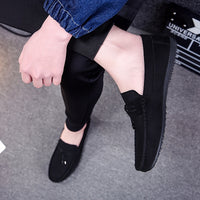 Men's Solid Color Slip On Tassel Loafer Shoes, Comfy Non Slip Casual Durable Rubber Sole Lightweight Walking Shoes, Men's Footwear