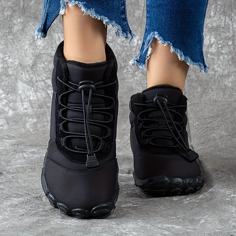 Waterproof Snow Trekker Boots - Insulated, Non-Slip, Warm, Ankle High, Lace Up Hiking Shoes for Women - Perfect for Winter Outdoor Activities, Hiking, and Snowy Weather Conditions