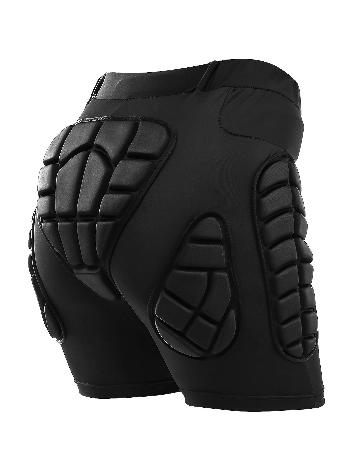 Four Seasons High Stretch Polyester Knit Fabric 3D Padded Shorts for Ice Hockey, Snowboarding, Gymnastics, Roller Skating - Moisture Wicking, Flexible, Regular Fit