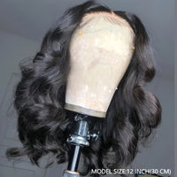 Short Bob Wig 13x4 HD Lace Frontal Wig Human Hair Brazilian Remy Transparent Lace Front Wig For Women Loose Body Wave Pre Plucked Closure Wigs 180% Density 10 12 14 16 Inch