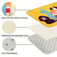 Festive Dog Animal Kitchen Mats: Non-slip, Durable, and Comfortable for Kitchen, Home, Office, Bathroom, and Laundry Room - Available in Different Sizes