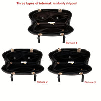 Chic Bow Decor Handbag for Women - Versatile Top Handle Satchel with Coin Purse, Adjustable Strap, And Zip Closure - Available in Khaki, Dark Pink, Light, - Synthetic Material with Acrylic Lining, Cute Handbag