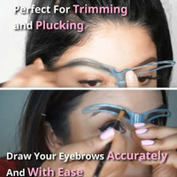 Easy-to-Use Eyebrow Shaper Kit - 8 Styles, Durable PVC Cards with Handle, Perfectly Defined Brows Trimmer
