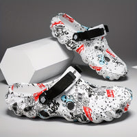 Men's Trendy Hollow Out Breathable Clogs, Comfy Non Slip Durable Soft Sole EVA Slippers For Men's Outdoor Activities, Men's Footwear