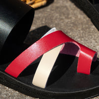 Women's Solid Color Slide Sandals - Casual Loop Toe Flat Summer Shoes, Lightweight Beach Shoes - For Women -  Suitable for Summer, Beach, Vacation - Perfect Gift for Women