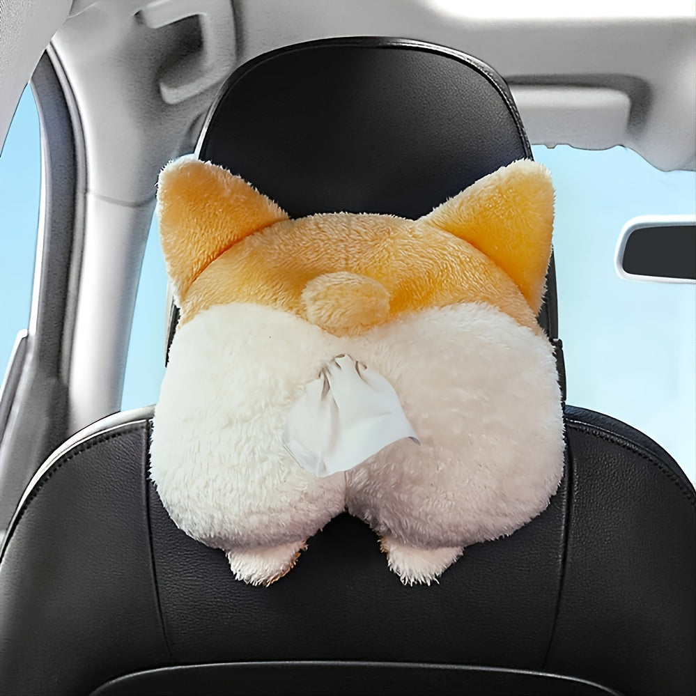 [One Cute Corgi Tissue Box] Cute Corgi Car Tissue Box: Add Some Fun To Your Ride!