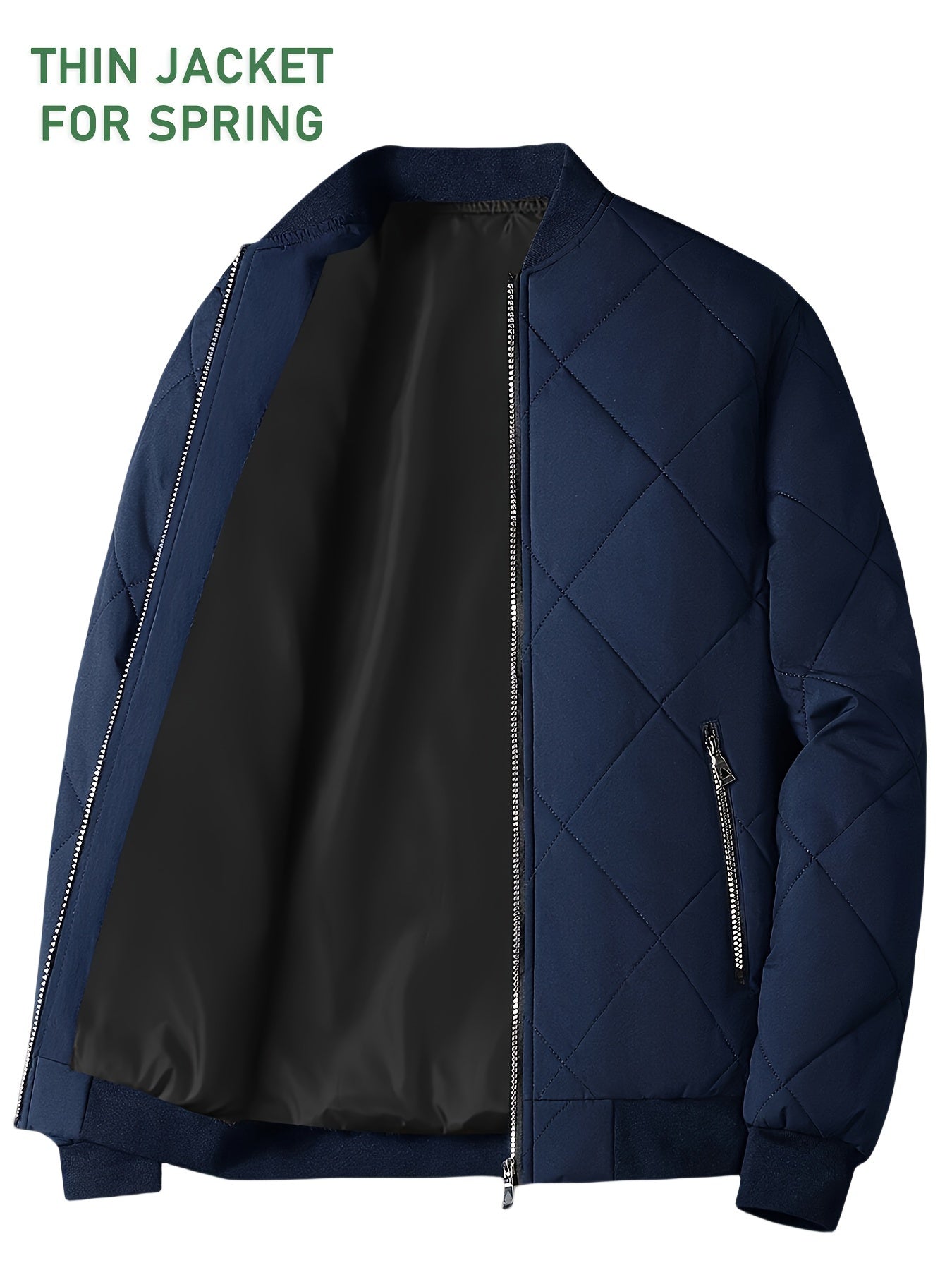 Men's Regular Fit Solid Color Sherpa Lined Varsity Jacket, Casual Fleece Lined Baseball Jacket Coat for Winter Autumn