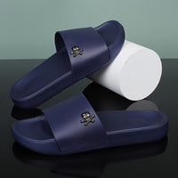 Men's Solid Colour Simple Style Open Toe Breathable Slippers, Comfy Non Slip Casual Soft Sole Slides, Men's Footwear