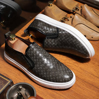 Plus Size Men's Vintage Solid Color Slip On Loafer Shoes, Comfy Non Slip Casual Durable Rubber Sole Walking Shoes, Men's Footwear