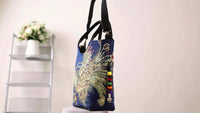 [Fashion Satchel] Retro Style Wo 'S Embroidered Satchel Bag | Fashion Double Handle Purse with Removable Strap