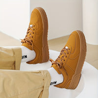 Men's Skate Shoes With Good Grip, Breathable Lace-up Sneakers, Men's Footwear