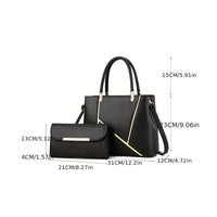 Crossbody Bag 2pcs Set Fashionable Handbag New Style Women's Shoulder Bag Small Wallet Carry-On Bag