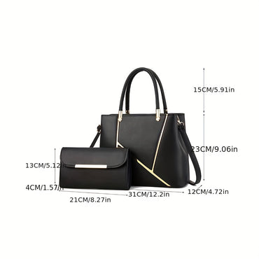Crossbody Bag 2pcs Set Fashionable Handbag New Style Women's Shoulder Bag Small Wallet Carry-On Bag
