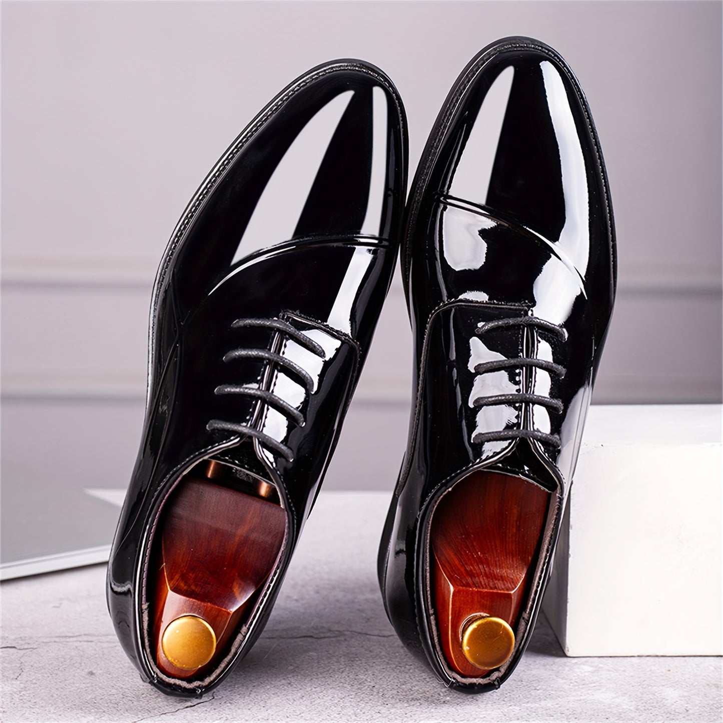 Men's Dress Shoes Classic Modern Formal Business Oxford Comfortable Tuxedo Casual Lace Up Derbys Shoes for Men Father's Day Gift