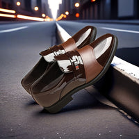 Stylish Men's Dress Shoes - Fashionable PU Upper Slip-On Shoes for Business, Office, Parties, and Weddings - Comfortable, Breathable, and Durable