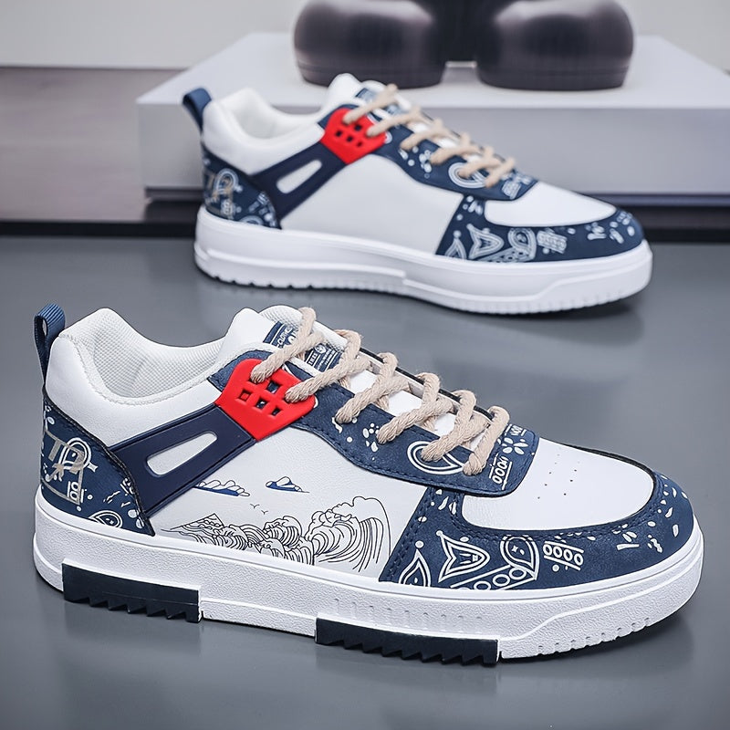 Men's Trendy Skate Shoes, Non-Slip Sneakers, Men's Footwear