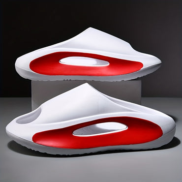 Men's Slippers Anti-collision Design Stepping On Feces Feeling Slippers Men's Bath Home Thickened Sole Heightened Sandals And Slippers Women