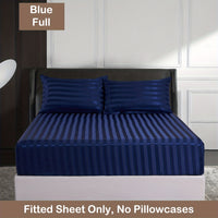 Luxurious Striped Woven Fitted Sheet - Soft, Breathable & Easy-Care Design for Superior Comfort and Healthy Sleep