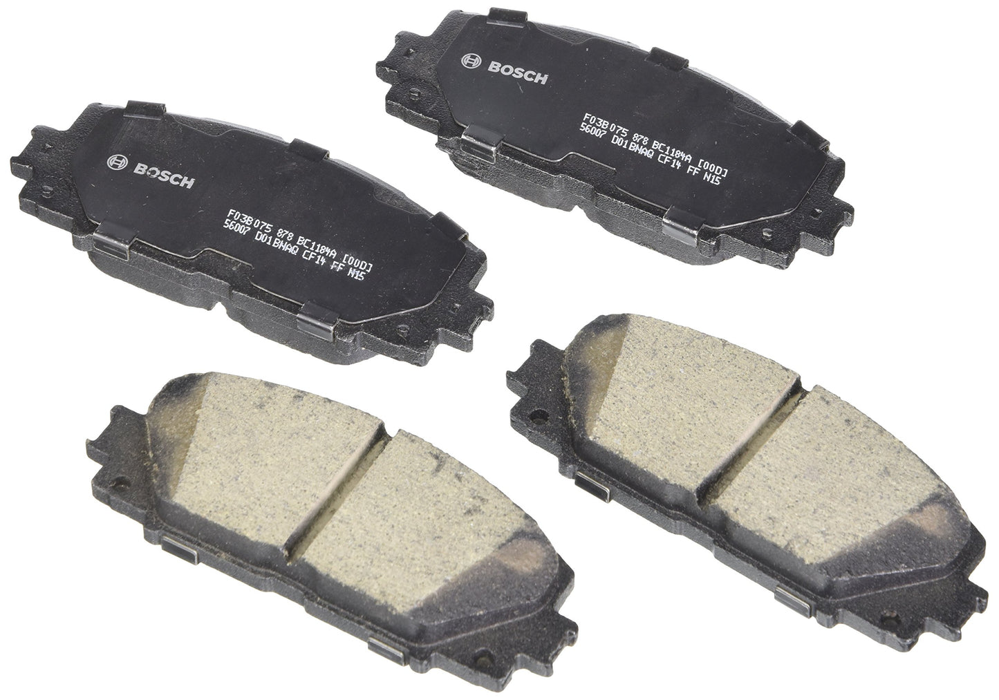 BOSCH BC1184A QuietCast Premium Ceramic Disc Brake Pad Set - Compatible With Select Lexus CT200h; Toyota Prius, Prius Plug-In, Prius Prime; FRONT