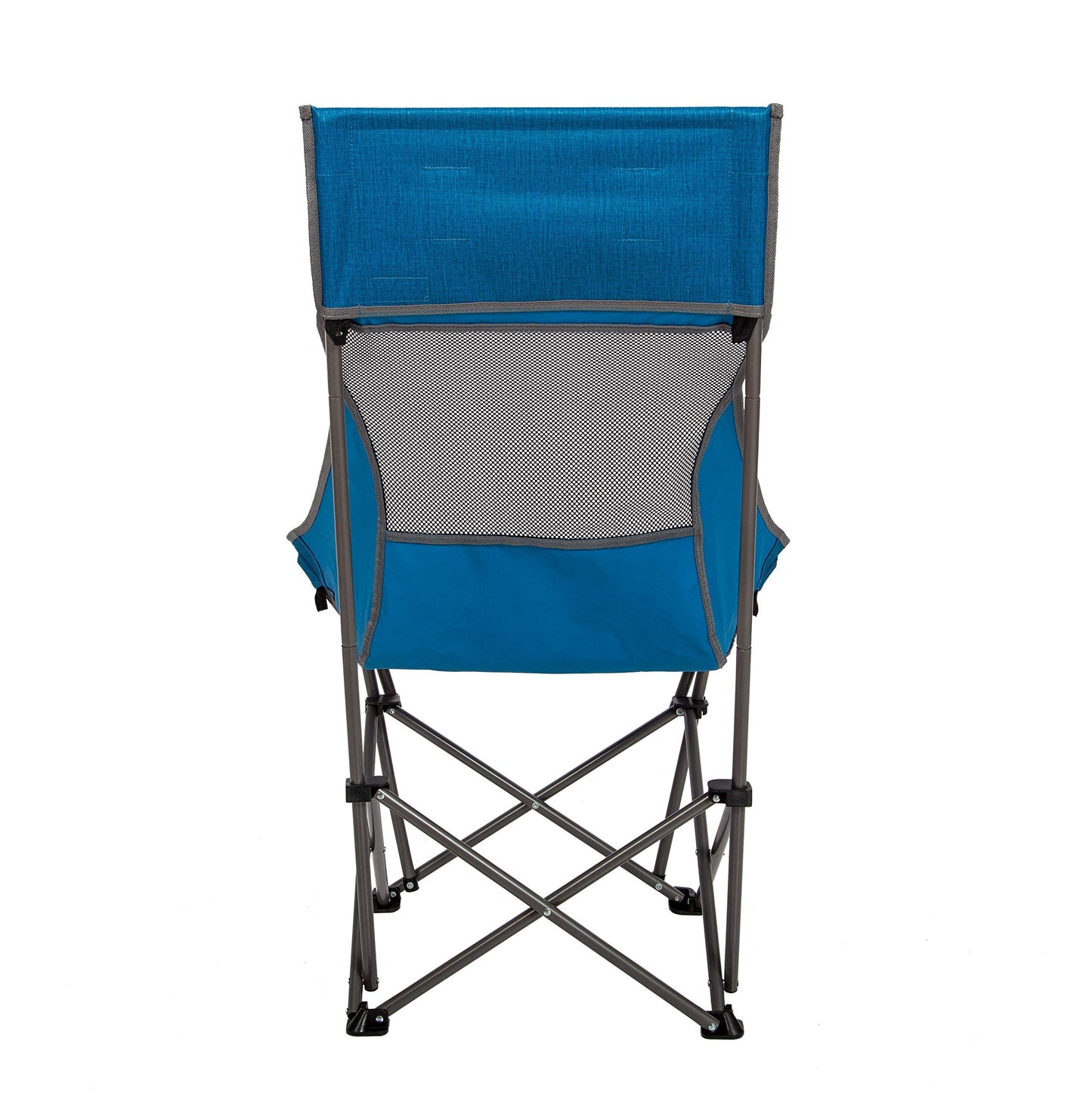 MacSports XP High-Back Folding Camping Chair | Outdoor Back/Lumbar Support, Lightweight (Weighs Under 6lbs), Heavy Duty (Supports 225lbs), for Camping Hiking Gaming Backpacking Sports Hunting (Blue)