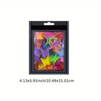 [Holographic Zipper Lock Bags] 100-Pack Holographic Zipper Lock Resealable Bags | Moisture-Proof Aluminum Foil Polyester Film Flat Transparent Window Pouch for Electronics/Jewelry/Cosmetics Organization, 4 Size Options, Non-f