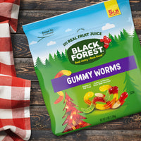 Black Forest Gummy Worms Candy, 5 Pound Bulk Bag