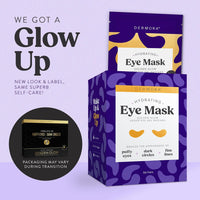 DERMORA Golden Glow Under Eye Patches (50 Pairs Eye Gels) - Rejuvenating Treatment for Dark Circles, Puffy Eyes, Refreshing, Revitalizing, Travel, Wrinkles. NEW PACKAGING