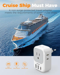 2 Pack European Travel Plug Adapter