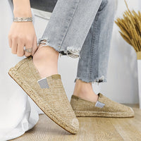 Men's Solid Color Simple Style Breathable Slip On Walking Shoes, Comfy Non Slip Casual Rubber Sole Shoes, Men's Footwear