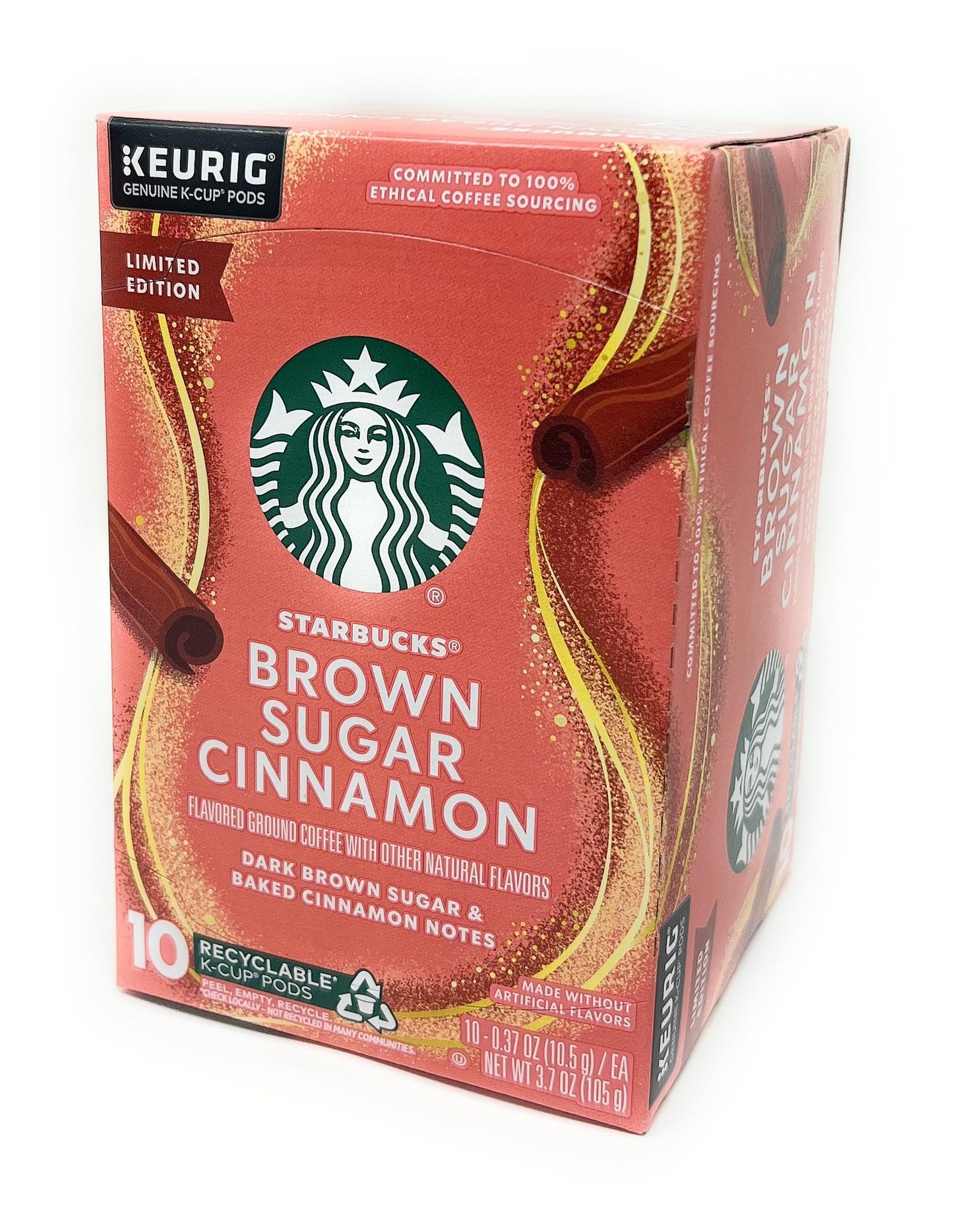 Starbucks Brown Sugar Cinnamon K-Cup Coffee Pods - 10 count - 1 box