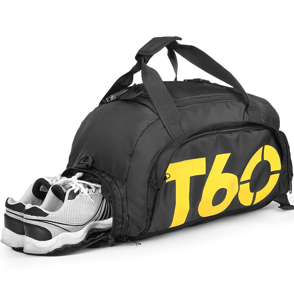 Large Capacity Duffle Tote Bag, Nylon Lightweight Luggage Bag With Shoe Compartment, Portable Travel Storage Bag Unisex Bag For Daily Use