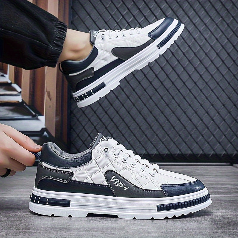 Men's Chic Street Style Colour Block Skateboard Shoes, Comfy Non Slip Casual Sneakers For Men's Outdoor Activities, Men's Footwear