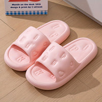 Men's Trendy Letter Print Open Toe Breathable Slippers, Comfy Non Slip Casual Soft Sole EVA Slides, Men's Footwear