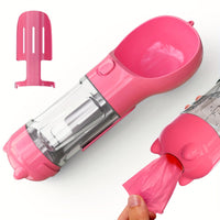 3 In 1 Portable Dog Water Bottle, Multifunctional Leak-Proof Pet Water Bottles With Food Container And Litter Shovel Design For Walking And Travel
