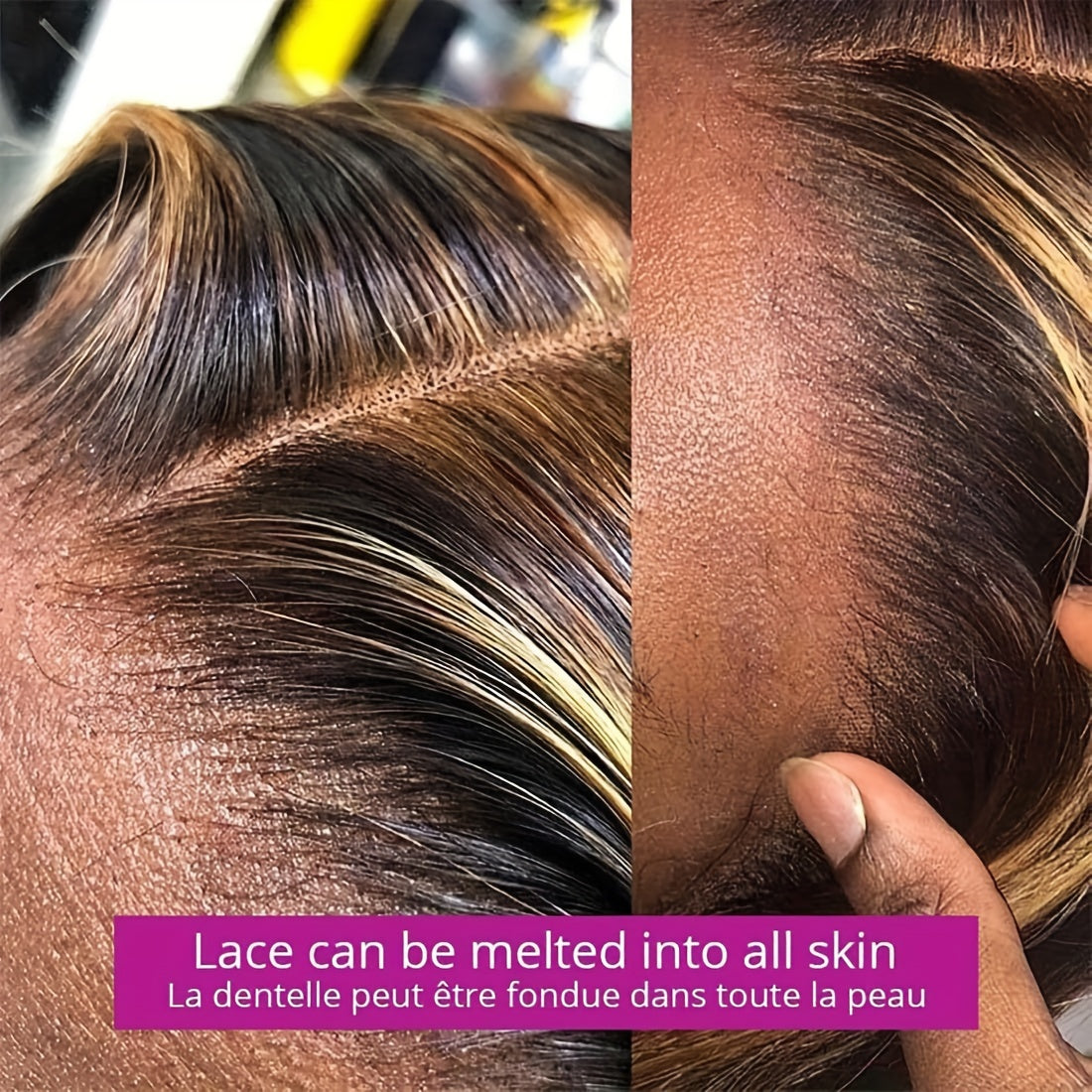 Glueless Wigs Human Hair Pre Cut Lace 4/27 Highlight Ombre Straight Lace Front Wig Human Hair 180% Density 5X5 HD Honey Blonde Lace Front Wig Human Hair For Women Pre Plucked With Baby Hair