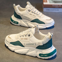 Mens Fashionable Chunky Sneakers - Ultra-Breathable Pillow Sole - Secure Non-Slip Grip - Durable for Outdoor Adventures - Comfortable Lace-Up Mens Shoes