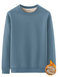 New Men's Casual Fashionable Solid Color Crew Neck Sweatshirts For Autumn And Winter