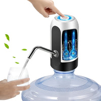 [Sanhao Electric Pump] Sanhao 1pc Electric Water Jug Pump - USB Rechargeable Automatic Drinking Water Dispenser for 3-5 Gallon Bottles - Portable Insert Mount with Built-in Lithium Battery for Camping, Sleek Design, Transpare