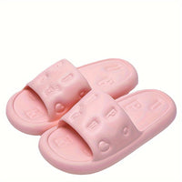 Men's Trendy Letter Print Open Toe Breathable Slippers, Comfy Non Slip Casual Soft Sole EVA Slides, Men's Footwear