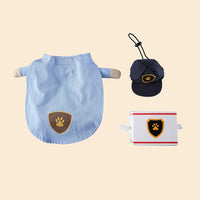 Halloween Pet Costume - Courier Cosplay Apparel With Hat For Small And Medium Dogs And Cats -  For Festivals And Parties - Perfect Gift for Pet Owners