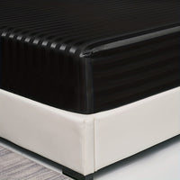 Luxurious Striped Woven Fitted Sheet - Soft, Breathable & Easy-Care Design for Superior Comfort and Healthy Sleep