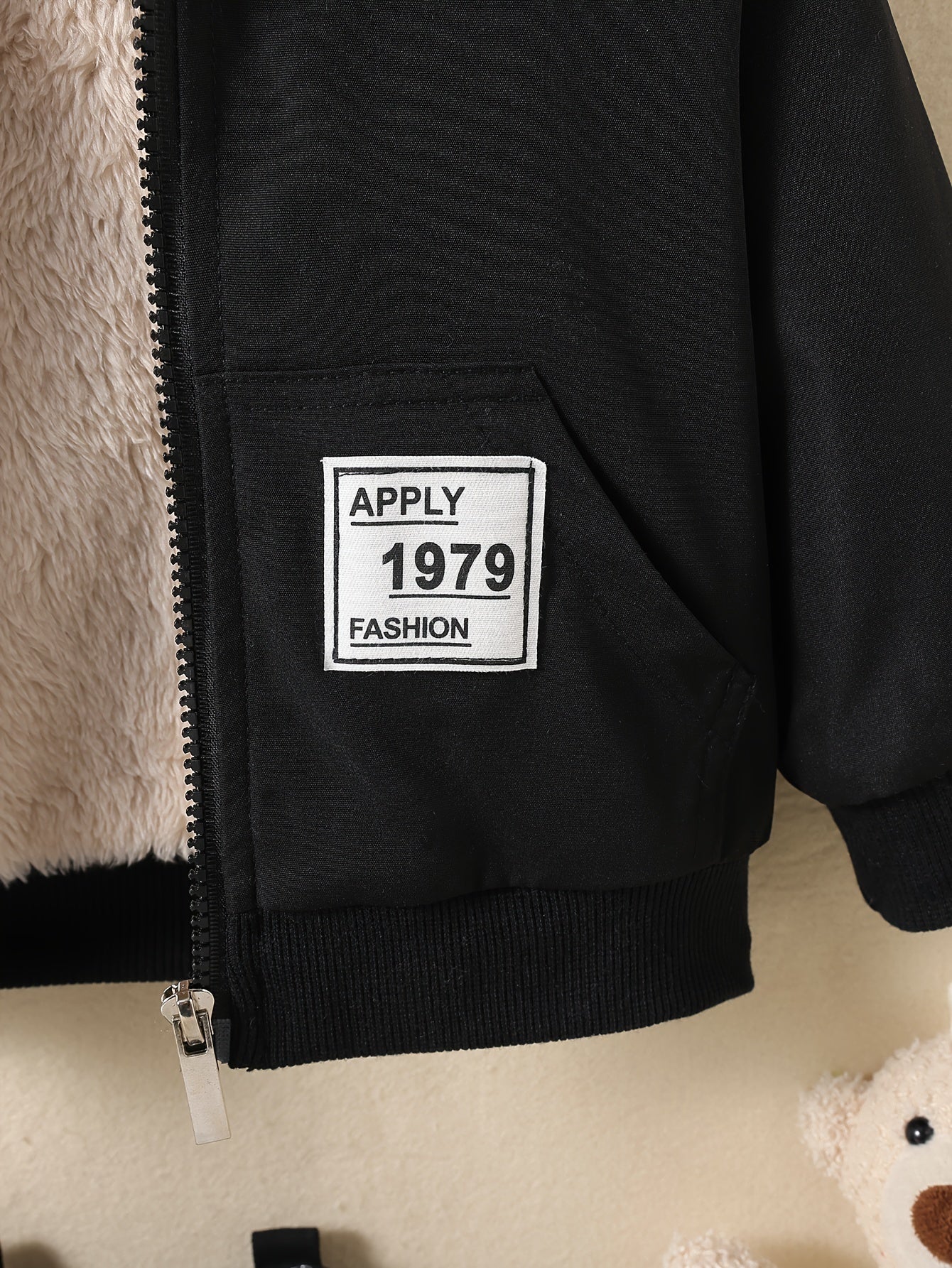 Kids Fleece Lined Warm Hooded Zipper Coat, Toddler Baby's Casual Hoodie Jacket