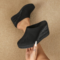 Chic Espadrille Wedge Sandals for Women - Comfortable Closed Toe Design, Easy Slip-On Access, Ideal for Casual Summer Wear & Stylish Outfits