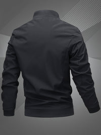 Men'S Letter Embroidered Casual Bomber Jacket